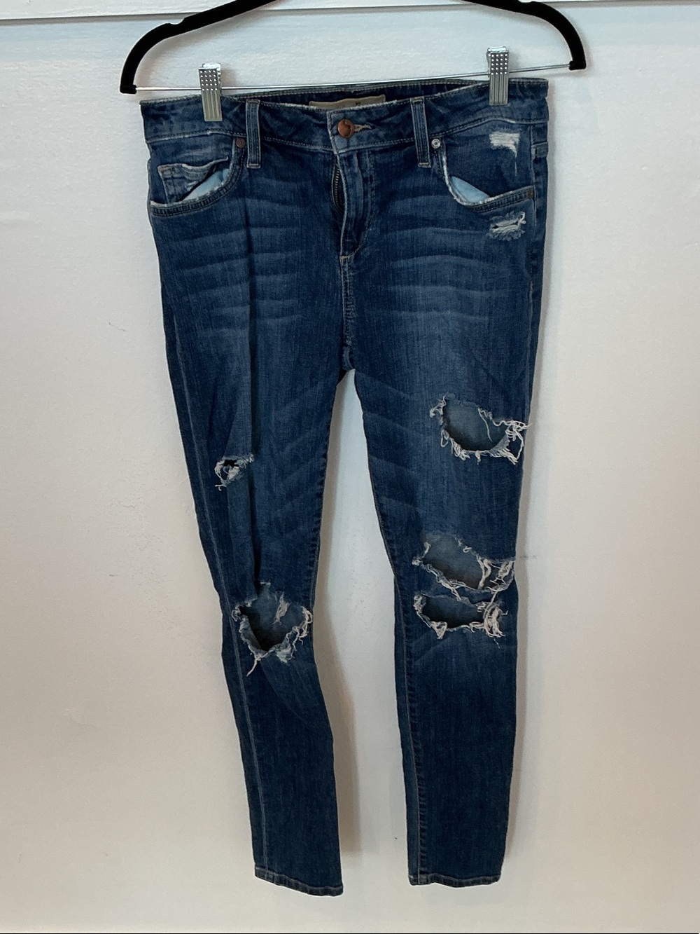 Joe's Jeans Dark Blue Ripped Skinny Jeans